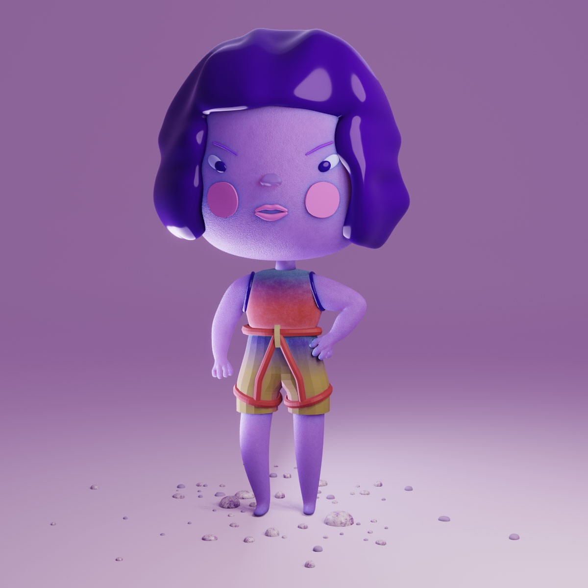 Illustration of me as a climber made in 3d Blender